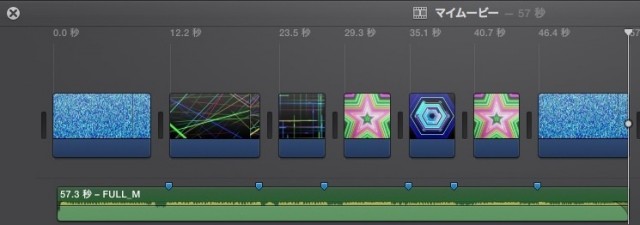 iMovie(ver.10)を使う2【動画素材123FULL】配置したムービークリップの置換・画像(動画)を重ねる(ピクチャインピクチャ)11